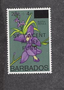 Barbados, B2, Surcharged Single,**MNH**