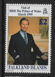 FALKLAND ISLANDS SG837 1999 ROYAL VISIT USED