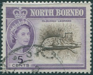 Malaysia North Borneo 1961 SG393 5c QEII Leopard FU