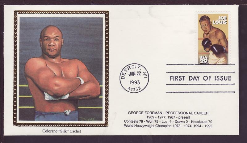 US 2766 Joe Louis 1993 Foreman Colorano U/A FDC N202