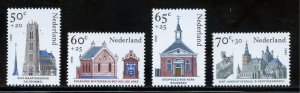 Netherlands B611-14 MNH, Religious Architecture Set from 1985.