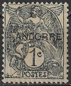 Andorra 1c gray issue of 1931, Scott 1 MH