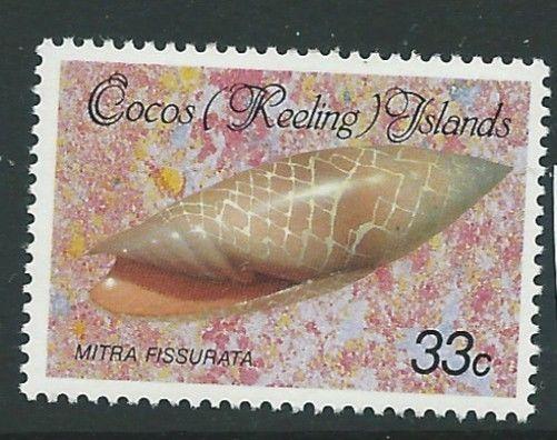 COCOS (KEELING) ISLANDS SG144 1985 33c MOLLUSCS MNH