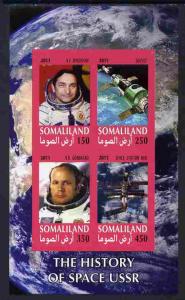 Somaliland 2011 History of Space - USSR #04 imperf sheetl...