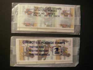 Scott 2759a, 29c Sporting Horses, Vending Envelope of 20 sealed MNH