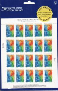 Scott US B1, B2 and B3 MNH panes of first 3 US semi-postals