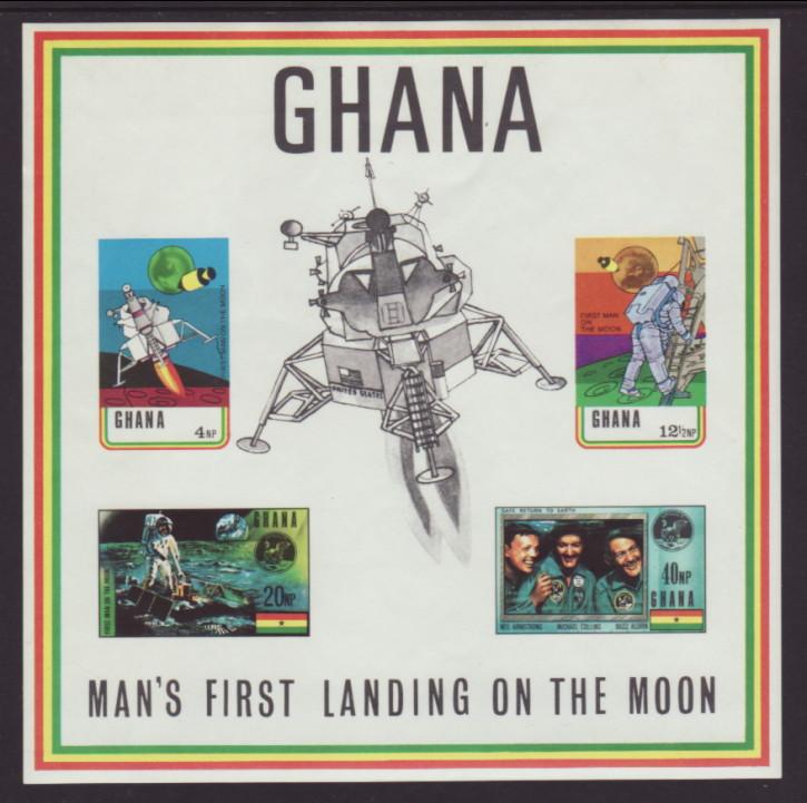 Ghana 389a Space Imperf Souvenir Sheet MNH VF
