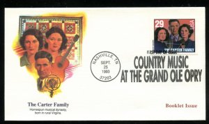 US 2777 American Music - The Carter Family booklet UA Fleetwood cachet FDC