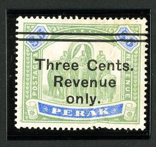 Perak Stamps # 67 VF Unused Overprint Rarity Revenue Only Few Faults