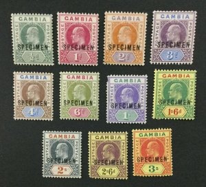 MOMEN: GAMBIA SG #45s/56s SPECIMEN UNUSED / 2 MINT OG H/1NH(3sh) LOT #191839-367