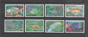 FISH - TURKS & CAISOS #816-23 MNH