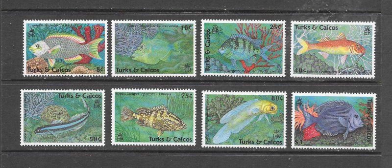 FISH - TURKS & CAISOS #816-23 MNH