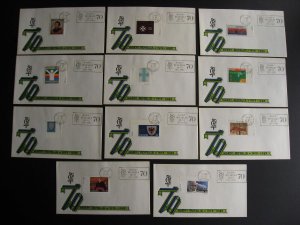 Canada covers cachet slogan Estonia Student Corp 70th 11 various covers