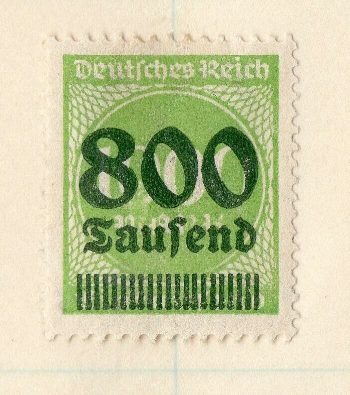 Germany 1920s Inflation Period Issue Fine Mint Hinged 800T. Surcharged NW-168564 