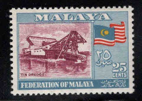 MALAYA Federation Scott 82 Tin Dredge stamp MNH**