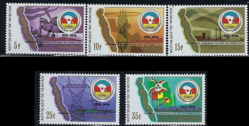 Burundi 643-47 MNH 1986 set (an1252)