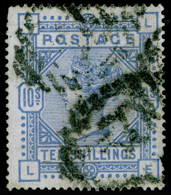 SG182, SCARCE 10s cobalt, USED. Cat £8250. RPS CERT. LE