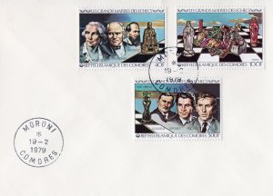 Comoro Islands 1979 FDC CHESS  Grand Masters Set Perforated  Sc#416/418