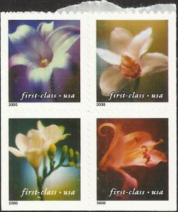 # 3458-3461 MINT NEVER HINGED FLOWERS