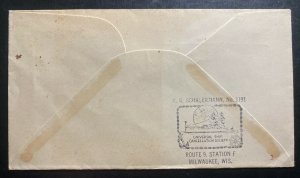 1937 Victoria Canada Cover To Milwaukee WI USA Royal Navy Visit RMS Apollo Exete