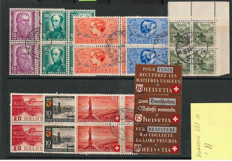 56809 - SWITERLAND - STAMPS: NICE  LOT of used stamps with small PRINTING ERRORS