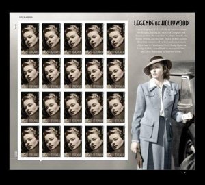 ​G USA Sc#5012 Legends of Hollywood Ingrid Bergman Full Sheet of 20 forever MNH