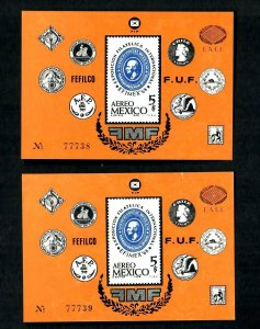 SSH2 Mexico 2 S/S # C-345 MNH OG Fefilco Serial #s in sequence 77738-77739