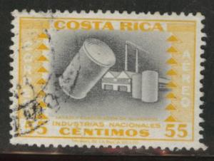 Costa Rica Scott C237 used airmails from 1954-1959 set