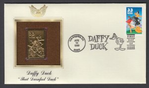 US 3306a Daffy Duck Gold Foil PCS U/A FDC