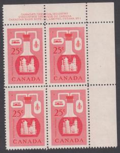 Canada - #363 Chemical Industry Plate Block #1 - MNH