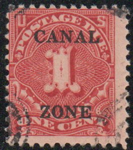 US #Canal Zone J18 F/VF used, face free cancel, Super!