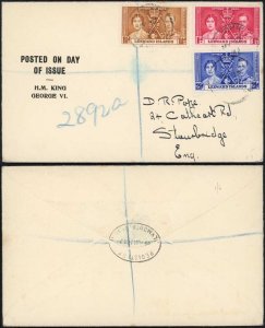 Leeward Is 1937 Coronation Cover