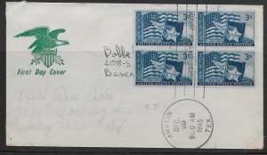 US Sc. #938 & 933 FDC's Cat. Val. $15.00