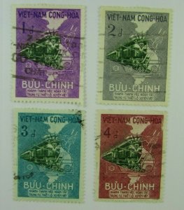 1959 Viet-Nam Cong-Hoa SC #116-119 Saigon Dongha Railroad  Used stamps