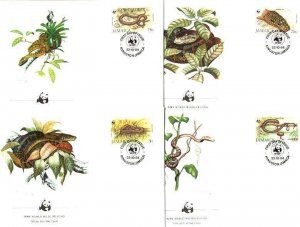 Jamaica Mi.591-94 FDC WWF