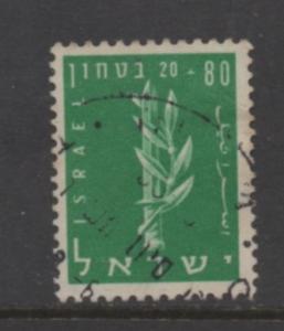 Israel  Scott #  124  used  simgle