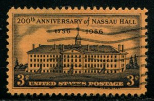 1083 US 3c Nassau Hall, used cv $.20