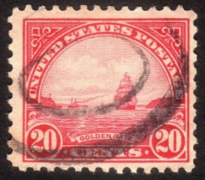 1923, US 20c, Golden Gate, Used, Sc 567