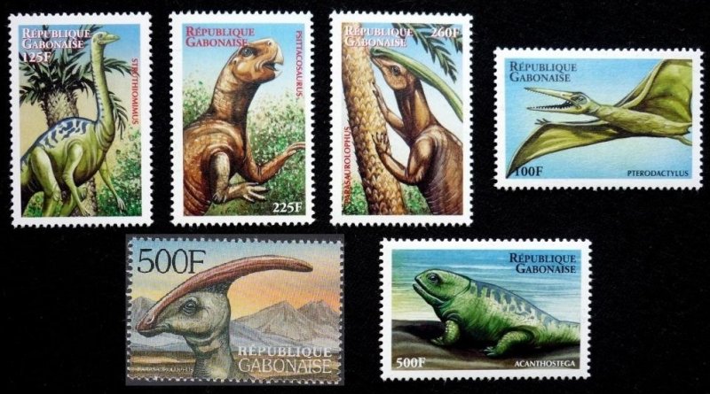 2000 Gabon 1566-70,97 Dinosaurs 8,00 €