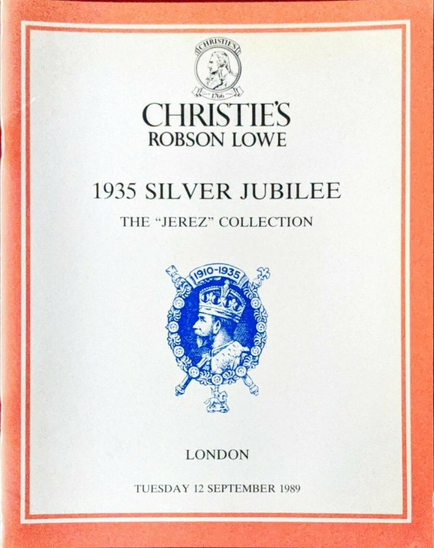 Auction Catalogue 1935 SILVER JUBILEE - The Jerez Collection