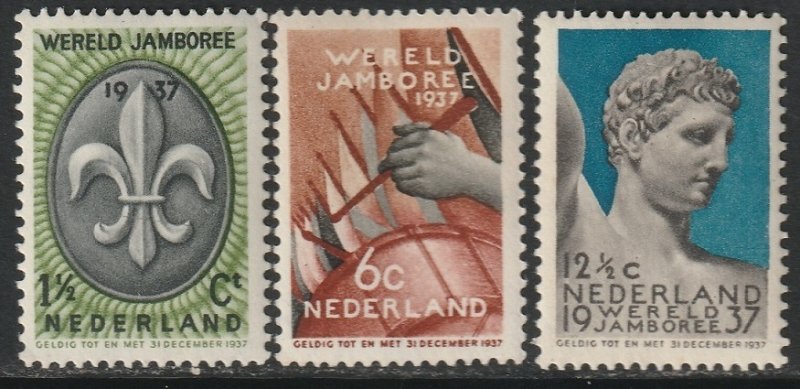 Netherlands 1937 Sc 206-8 set MNH**