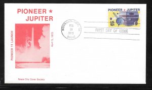 #1556 FDC Space City Cover Pioneer Jupiter MOUNTAN VIEW CA. 1975 (my2457)