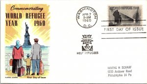 FDC 1960 SC #1149 Fluegel Cachet  - Washington DC - Single - F78342