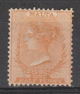 MALTA 1863 QV 1/2D WMK CROWN CC PERF 14