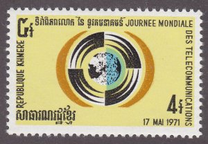 Cambodia 256 World Telecommunications Day 1971