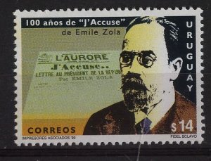 Uruguay stamp 1999 - Emile zola's J'accuse letter century