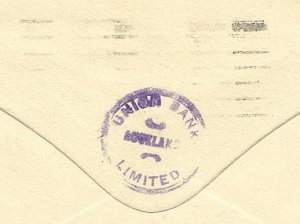 8/25/1928 Cover NZ Auckland Telephone cancel to American Exchange Trust NY