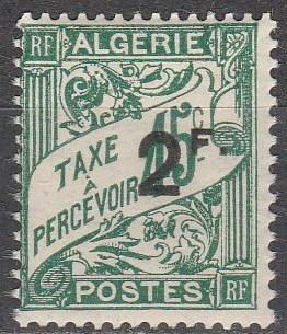 Algeria #J19  F-VF Unused CV $2.75 (A16877)