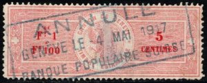 1900 Switzerland Revenue Canton Geneve 5 Centimes Stamp Duty