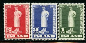Iceland # 237-39, Mint Never Hinge. CV $ 8.50